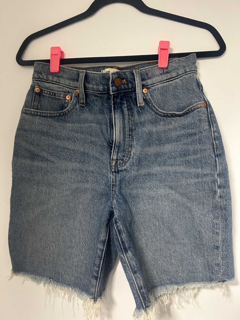 Madewell Light Blue Boyfriend Denim Bermuda Shorts